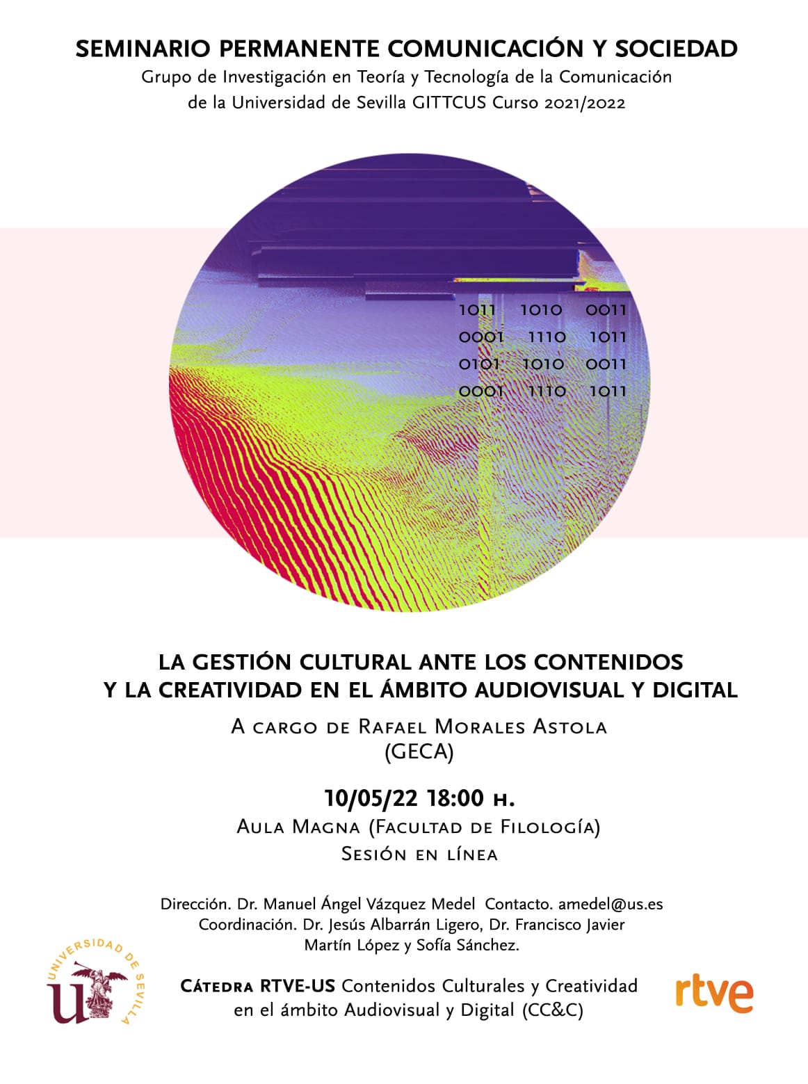 Seminario Comunicación y Sociedad y firma de convenio con la Cátedra RTVE-US en Contenidos Culturales y Creatividad