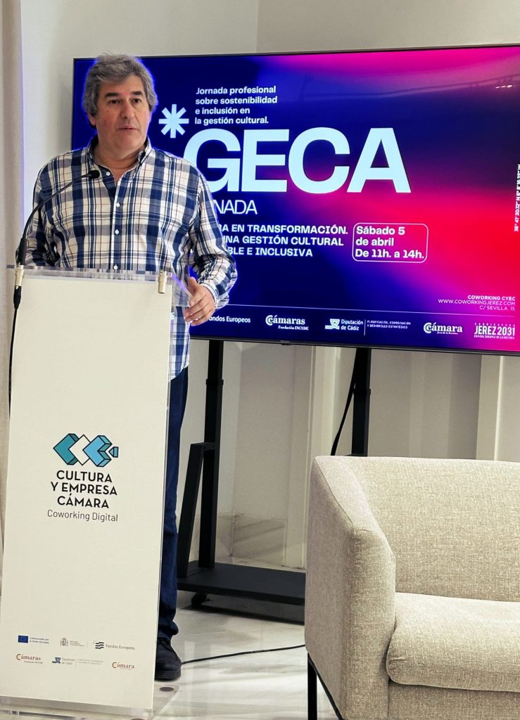 Intervención individual durante la jornada sobre sostenibilidad y cultura en Jerez 2025